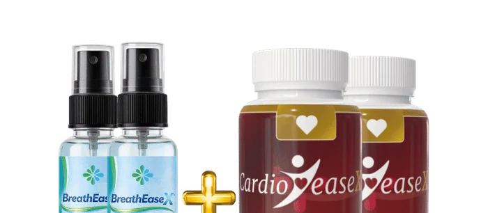 BreathEaseX and CardioEaseX bundle, four-bottle pack